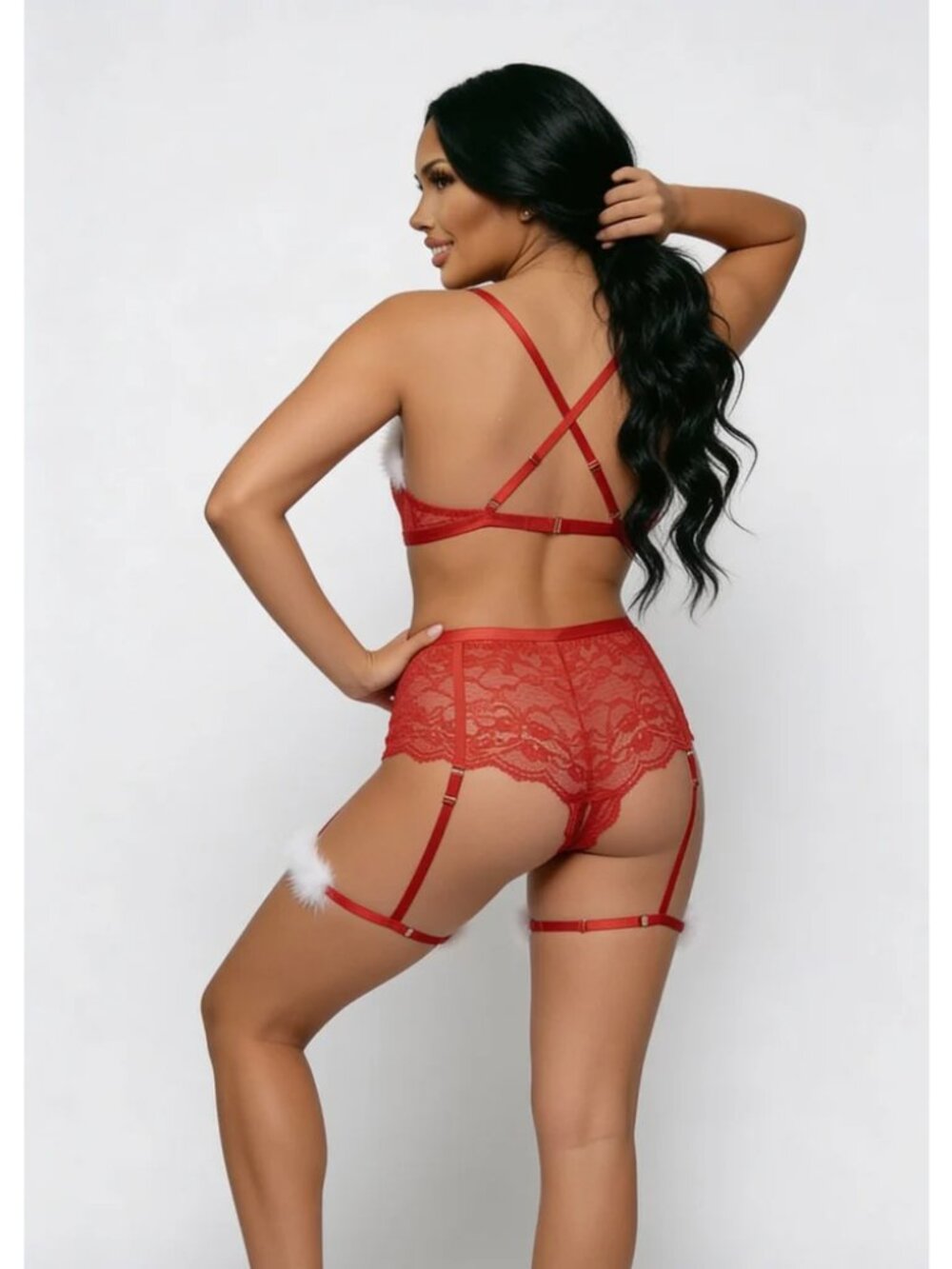 Naughty List 2-Piece Lace Set for Women - Picture 2 of 2
